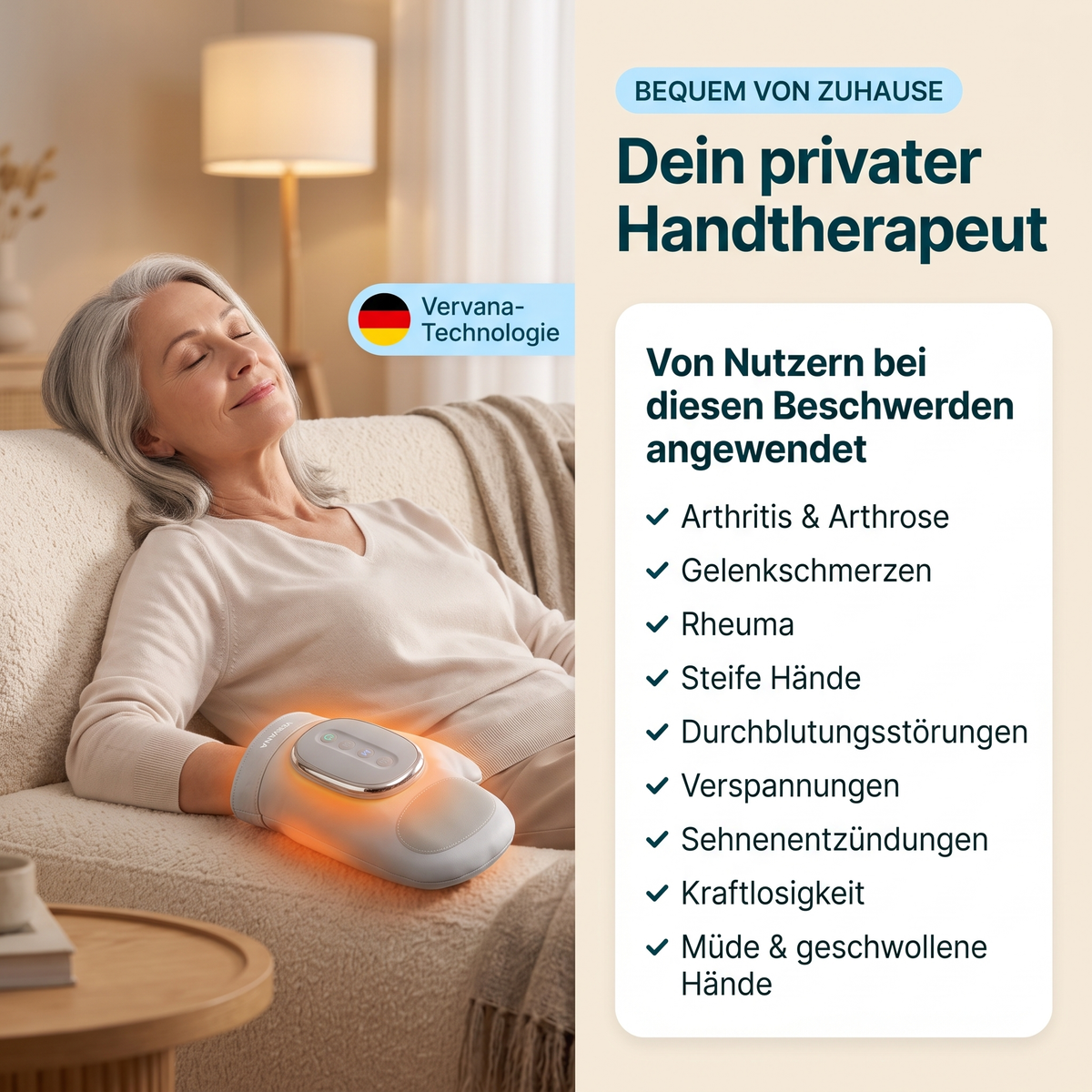 Lockere, warme Hände in 15 Minuten – mit dem Vervana Pro