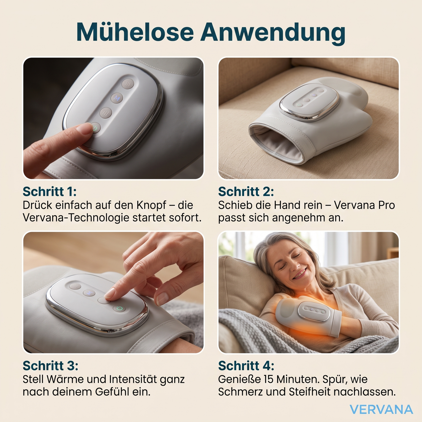 Lockere, warme Hände in 15 Minuten – mit dem Vervana Pro